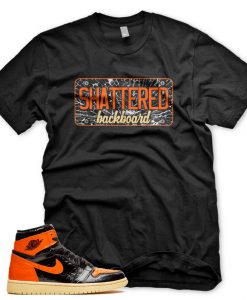 New Black SHATTERED BACKBOARD T Shirt