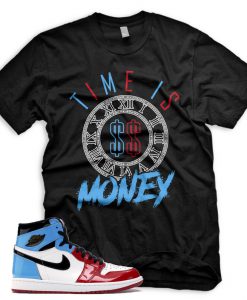 New Black TIME IS MONEY T Shirt