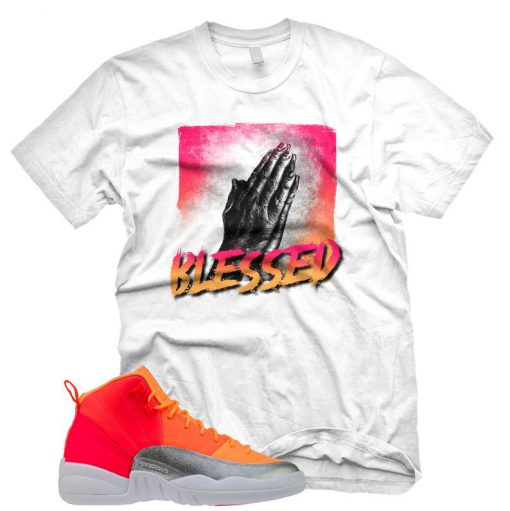 New White BLESSED HANDS T Shirt