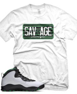 New White SAVAGE T Shirt