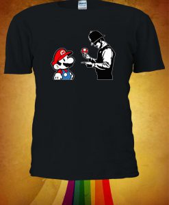 Banksy Mario Mushroom Police Tshirt