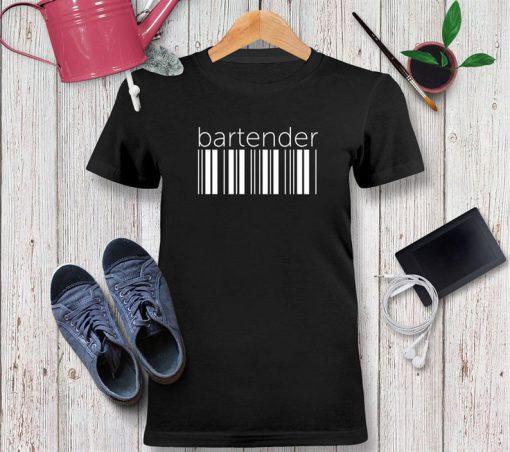 Bartender Lower Barcode Tshirt Unisex Adult, Bartender Shirt, Occupations Shirt