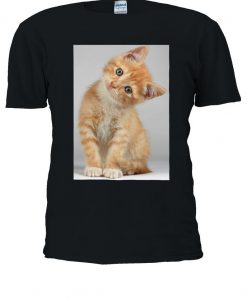 Cute Cat Looking Funny Kitten Kitty Tshirt