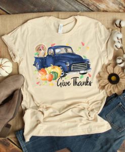 Fall Shirt, Fall Tee, Give Thanks Tshirt