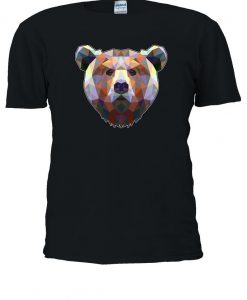 Geometric Abstract Bear Urban Cool Tshirt