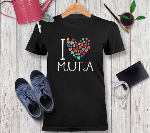 I love Muta colorful hearts Tshirt Unisex Adult, Cities Tshirt, Capitals Tshirt