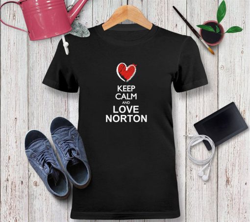 Keep calm and love Norton chalk style Tshirt