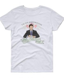 Michael Scott I'm Not Superstitious Little Stitious Unisex T Shirt