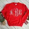 Monogrammed Sweatshirt, Cozy Sweatshirt, Monogram, Monogramm KK Monogram, Cozy Shirt, Christmas Gift, Winter Shirt,