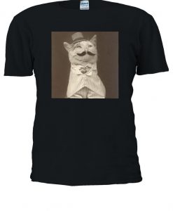 Moustache Cat Kitten Funny Tshirt