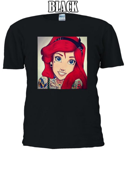 Punk Princess Ariel Piercing Tattoo Tshirt