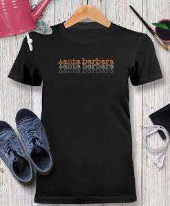 Santa Barbara repeat retro Tshirt Unisex Adult, Cities Tshirt, Capitals Tshirt