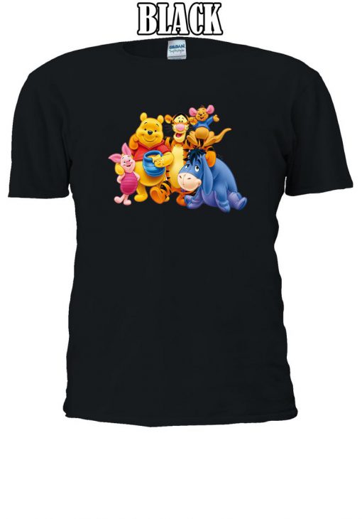 Winnie The Pooh Piglet Eeyore Kanga Tigger Cartoon Tshirt