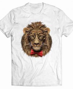 Alpha Lion in Classic Eyeglass and Bow Tie tshirt