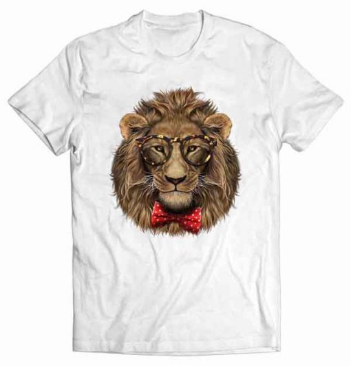 Alpha Lion in Classic Eyeglass and Bow Tie tshirt