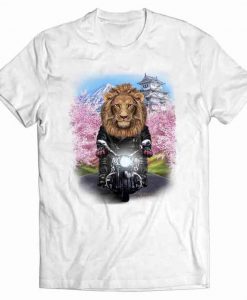 Alpha Lion on Bike Tour Japan Sakura Highway Tshirt