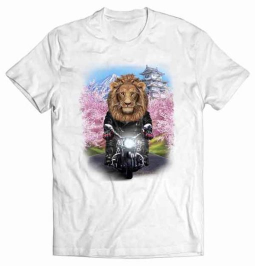 Alpha Lion on Bike Tour Japan Sakura Highway Tshirt