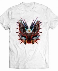 American Bald Eagle with Guns, 2nd Amendment Tshirt