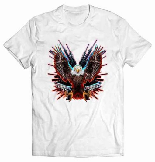 American Bald Eagle with Guns, 2nd Amendment Tshirt