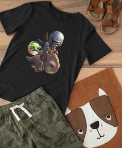 Baby Yoda and Mandalorian T-Shirt