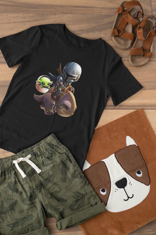 Baby Yoda and Mandalorian T-Shirt