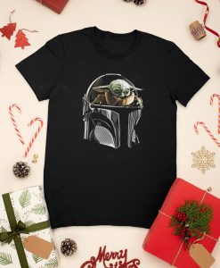 Baby Yoda in Helmet T-shirt