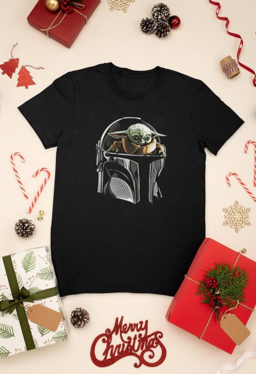 Baby Yoda in Helmet T-shirt