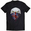 Bald Eagle in Flag of United Kingdom Bandana Unisex Tshirt