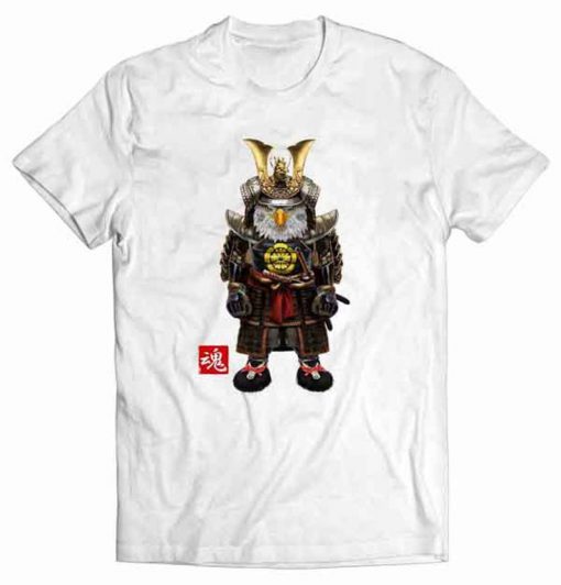 Bald Eagle in Full Japanese Samurai Armor Tshirt