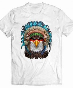 Bald Eagle in Native Indian Headdress Tshirt