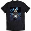 Bald Eagle on Bike Crossing Eclipse Sand Dune Tshirt