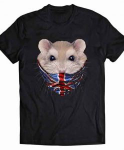 Dwarf Hamster in Flag of United Kingdom Bandana tshirt