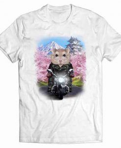 Dwarf Hamster on Bike Tour Japan Sakura Highway tshirt