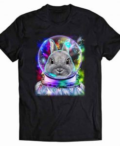 Dwarf Rabbit as Astronaut Exploring Galaxy Tshirt