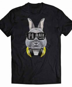 Dwarf Rabbit as DJ in Sunglass and Headphone tshirt