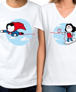 His and Hers Shirts Superman Shirt Superman Gift Boyfriend Gift Husband Gift Couple Gift Set Couple Shirts Wonder Woman Shirt