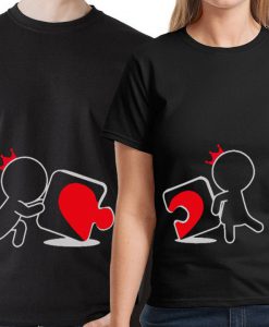 Incomplete Without You Black His and Hers Shirts, Matching Couple Shirts, Boyfriend and Girlfriend Shirts, Husband and Wife Valentine Shirts