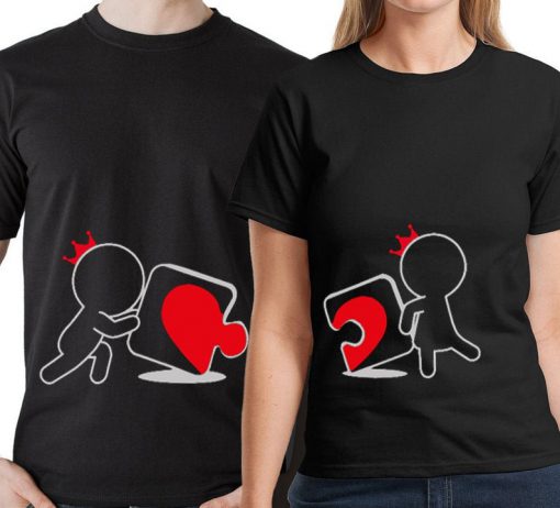 Incomplete Without You Black His and Hers Shirts, Matching Couple Shirts, Boyfriend and Girlfriend Shirts, Husband and Wife Valentine Shirts