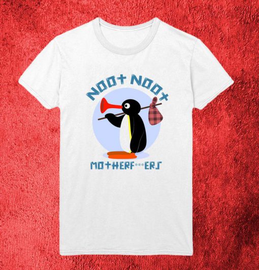 Noot Noot Mother Fuck rs Pingu Retro Cartoon White T-Shirt