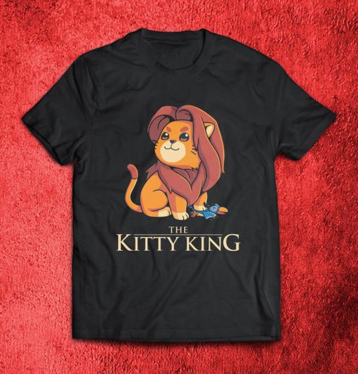 The Kitty King Lion Cub Baby Simba Mens Black T-Shirt