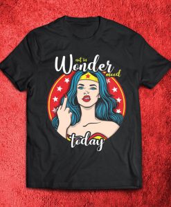 Wonderful Mood Wonder Woman Superhero Girlfriend Funny Black T-Shirt