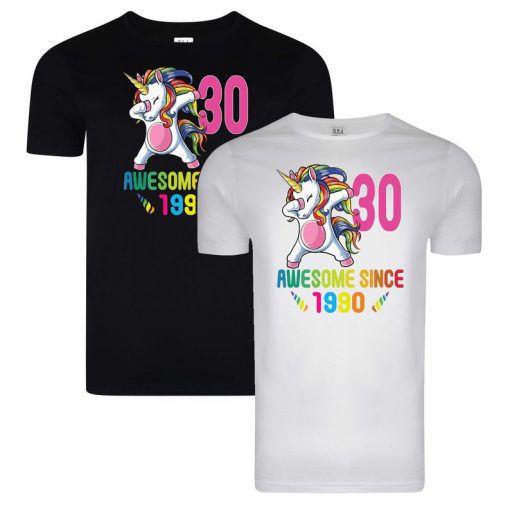 Awesome Unicorn T-Shirt All Birthday Milestones - Adults Unicorn T Shirt