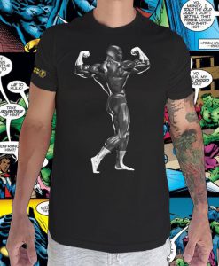 Black Panther Pose Graphic Fitted T Shirt