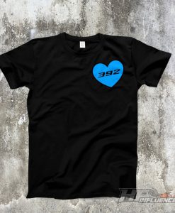 Blue Pearl Chief 392 HEART Black Dodge T-Shirt. Charger Challenger SRT Car Classic Shirt