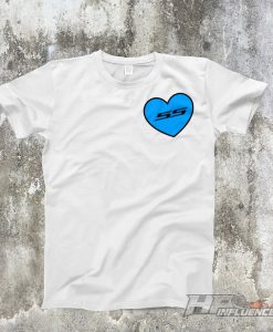 Blue SS HEART White Chevy T-Shirt