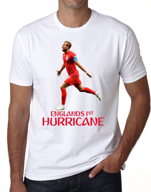 England's 1st Hurricane Harry Kane Football T-Shirt Russia 2018 World Cup Shirt