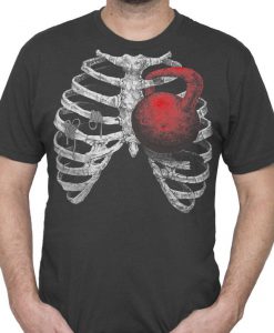 Halloween Gym Shirt - Squat Shirt - Kettlebell Shirt - Men's Workout Shirt - Ribcage T-Shirt