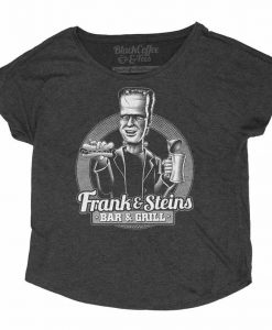 Halloween Shirt! Frankenstein Shirt. Womens Halloween Frankenstein Fashion Fit Dolman. Frankenstein Drinking a Beer Dolman