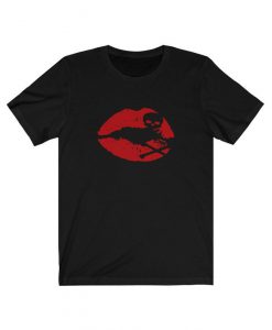 Lips Pirate Lips Skull and Cross Bones Sexy Unisex tshirt