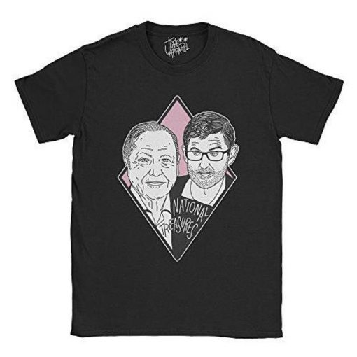 Louis Theroux and David Attenborough T-Shirt Black